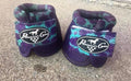 Professional’s Choice Ballistic Bell Boots, Purple/Turq Dye, Medium