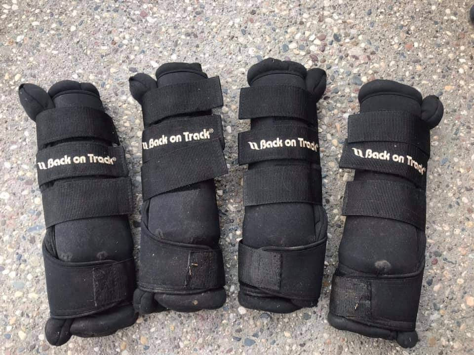 Back On Track Royal Quick Wraps (4), Black, Size 14”