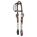 Billy Royal Two Ear Wave Leather Show Headstall w/Silver