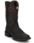 JUSTIN MEN'S 11" STAMPEDE BOWLINE WESTERN BOOTS - BROAD SQUARE TOE