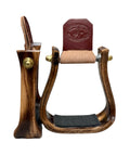 Nettles Barrel Racing Stirrups - Mahogany Oak
