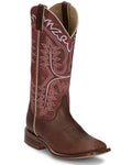 JUSTIN WOMEN'S STELLA WESTERN BOOTS - BROAD SQUARE TOE