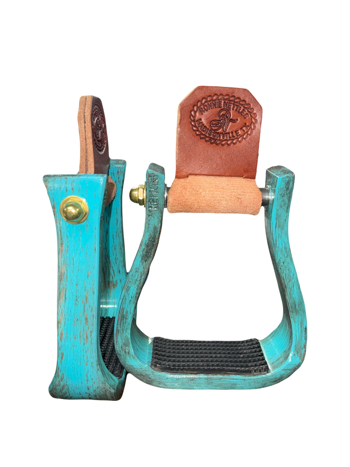 Nettles Barrel Racing Stirrups - Turquoise