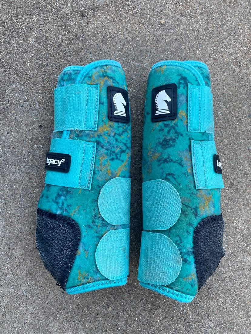 Classic Equine Legacy2 Front Boots, Turquoise Slab, Medium